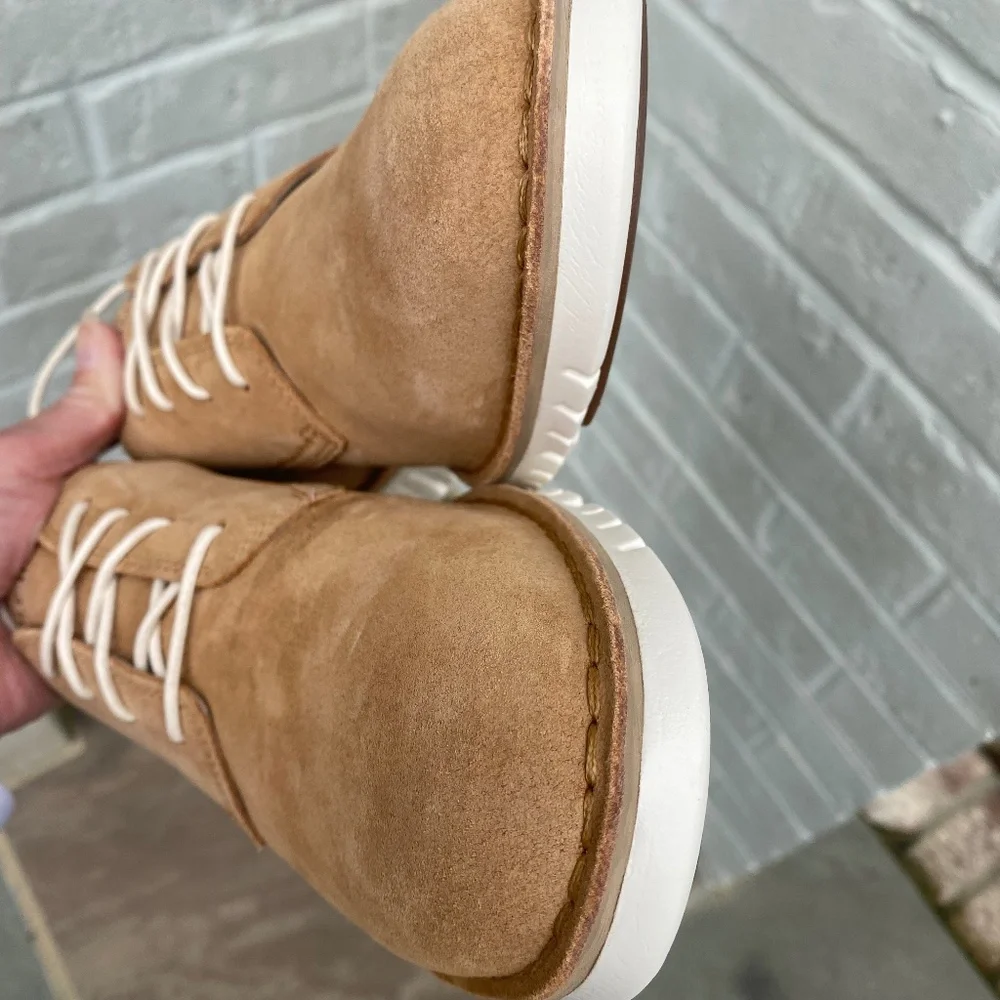 Cole Haan Zerogrand Stitchout Oxford shoes beige ivory suede 11M